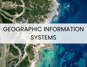 A satellite image of a coastline