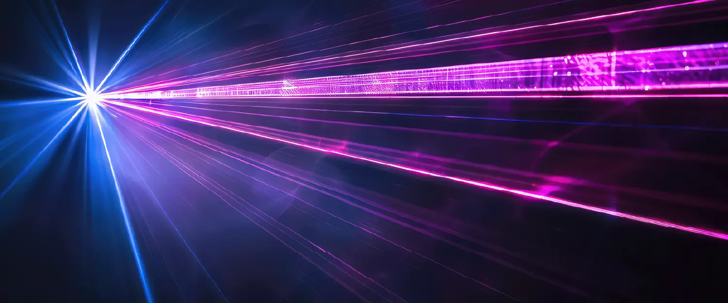 Laser light passing through vapor cell